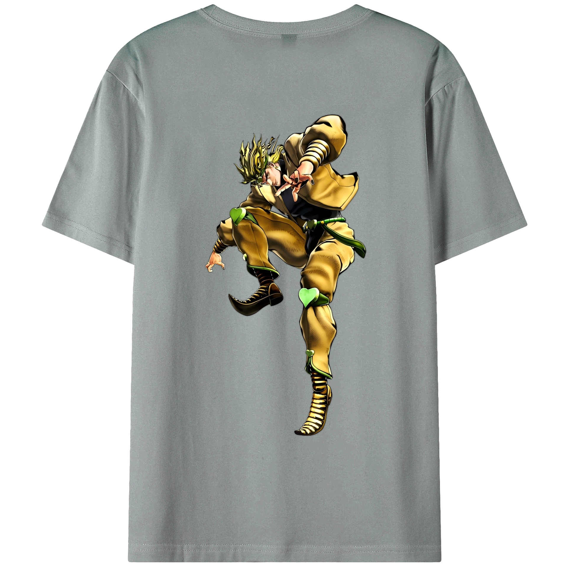 （画像用） ジョジョの奇妙な冒険 ディオ?ブランドー JoJo's Bizarre Adventure Dio Brando 綿100％ メンズ半袖Tシャツ（バックプリント） 通気性